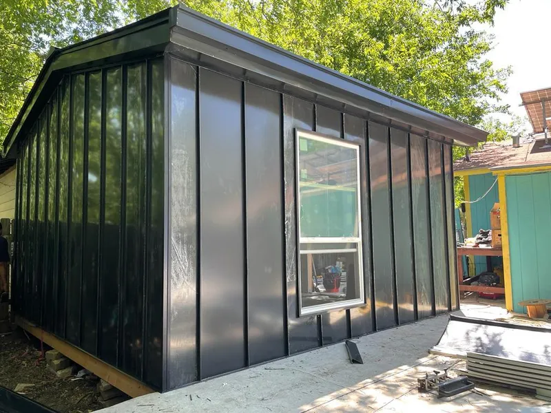 Black standing seam metal wall panels for Metal Roof Installation in Klamath Falls